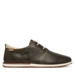 Półbuty Pikolinos. Zielone eleganckie półbuty Pikolinos, bez wzorów, bez obcasa, bez zapięcia. Za 639.99 zł.