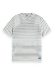 Scotch & Soda Koszulka w kolorze biało-niebiesko-zielonym rozmiar: L. Białe bezrękawniki Scotch & Soda, l, bez wzorów, bez kołnierzyka, bez ramiączek. Za 190.18 zł.
