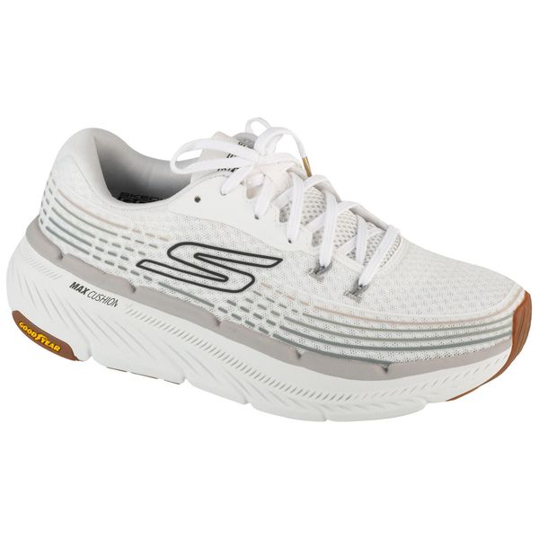 Buty do biegania męskie Skechers Max Cushioning Premier 2.0. Białe buty do biegania Skechers, bez wzorów, z materiału, bez zapięcia, do biegania, skechers sport. Za 399.99 zł.