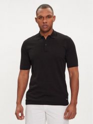 Calvin Klein Polo K10K113053 Czarny Regular Fit. Czarne koszulki polo CALVIN KLEIN, m, bez wzorów, z bawełny, bez kołnierzyka, bez ramiączek. Za 299.99 zł.
