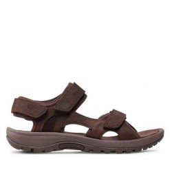 Sandały Merrell. Brązowe sandały Merrell, bez zapięcia. Za 309.99 zł.