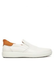 ECCO Sneakersy Soft 7 M 47083450104 Biały. Białe buty sportowe casual ecco, bez wzorów, ze skóry, bez zapięcia. Za 539.99 zł.