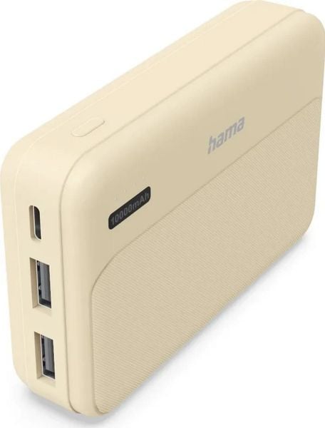 Hama Power Pack Pocket 10 10000 mAh 2X USB-A piaskowy. Powerbanki . Za 75.90 zł.
