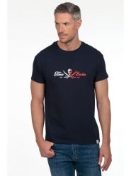 The Time of Bocha Koszulka w kolorze granatowym rozmiar: XXL. Niebieskie bezrękawniki The Time of Bocha, xxl, bez wzorów, z bawełny, bez kołnierzyka, bez ramiączek. Za 56.99 zł.