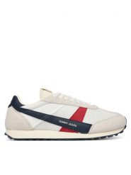 Tommy Jeans Sneakersy Retro Runner Archive Open Mesh EM0EM01715 Biały. Białe buty sportowe casual Tommy Jeans, bez wzorów, z jeansu, bez zapięcia. Za 449.99 zł.