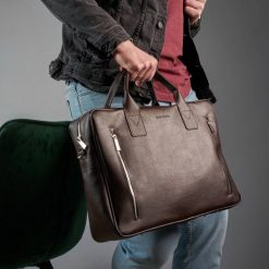 Torba na Laptopa Męska Brødrene B02 Ciemny Brąz. Torby na laptopa . Za 299.00 zł.