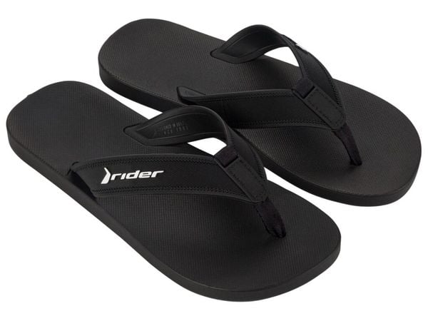 Klapki męskie Rider Impulse Thong Ad. Czarne klapki Rider, z materiału. Za 76.99 zł.