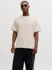 Jack & Jones Koszulka w kolorze kremowym rozmiar: XXL. Brązowe bezrękawniki Jack & Jones, xxl, bez wzorów, z bawełny, bez kołnierzyka, bez ramiączek. Za 68.95 zł.