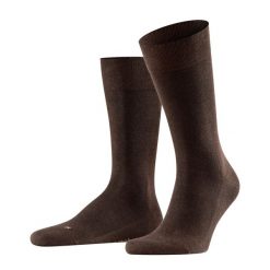 Skarpety Falke Sensitive London. Brązowe skarpety Falke, bez wzorów, z bawełny. Za 115.00 zł.