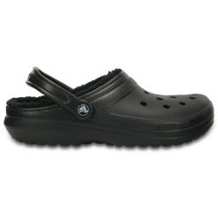 Sandały CROCS CLASSIC LINED CLOG Czarny. Czarne sandały Crocs, z gumy, bez zapięcia. Za 263.99 zł.