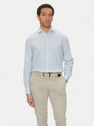 Paul&Shark Koszula 25413180CF Błękitny Regular Fit. Niebieskie koszule PAUL&SHARK, m, bez wzorów, ze lnu, bez kołnierzyka, bez ramiączek. Za 879.99 zł.