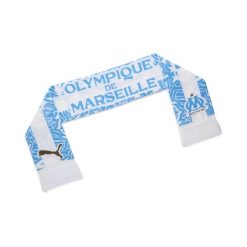 Szalik Essentials Olympique Marsylia PUMA White Bleu Azur Blue. Niebieskie szaliki Puma, w ażurowe wzory. Za 109.00 zł.