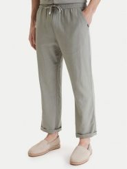 Nautica Spodnie materiałowe W126-NAMTR-1022-34X Zielony Relaxed Fit. Zielone spodnie materiałowe Nautica, l, bez wzorów, ze lnu. Za 159.99 zł.