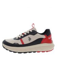 U.S. Polo Assn. Sneakersy w kolorze kremowo-czerwono-czarnym rozmiar: 42. Brązowe buty sportowe casual U.S. Polo Assn., bez wzorów, bez zapięcia. Za 183.15 zł.