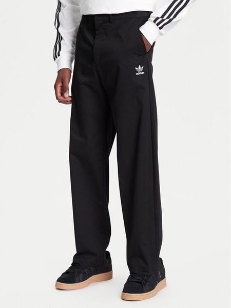 Adidas Spodnie materiałowe Trefoil Essentials JD2442 Czarny Regular Fit. Czarne spodnie materiałowe Adidas, m, bez wzorów, z bawełny. Za 169.99 zł.