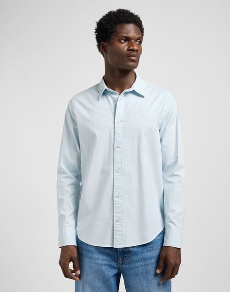 MESKA KOSZULA LEE PATCH SHIRT DEW 112370550. Koszule Lee, s, bez wzorów, bez kołnierzyka, bez ramiączek. Za 169.99 zł.