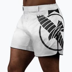 Spodenki treningowe męskie Hayabusa Icon Mid-Thigh MMA. Białe krótkie spodenki sportowe HAYABUSA, m, bez wzorów. Za 359.99 zł.