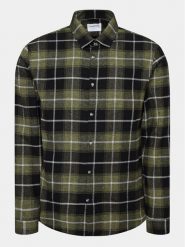 Lindbergh Koszula 30-203224 Zielony Slim Fit. Zielone koszule Lindbergh, m, bez wzorów, z bawełny, bez kołnierzyka, bez ramiączek. Za 229.99 zł.