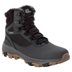 Buty trekkingowe męskie Jack Wolfskin 40536216364. Szare buty turystyczne Jack Wolfskin, na zimę, bez wzorów, z materiału, za kostkę, bez zapięcia, trekkingowe. Za 732.00 zł.