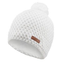 Czapka narciarska dla dorosłych Wedze Timeless. Białe czapki zimowe WED'ZE, bez wzorów, z dzianiny. Za 59.99 zł.