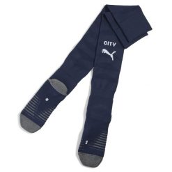 Męskie skarpety Manchester City 25/26 PUMA Deep Navy White Blue. Białe skarpety Puma, bez wzorów. Za 109.00 zł.