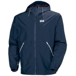 Kurtka wodoodporna Helly Hansen Sandoy. Niebieskie kurtki przeciwdeszczowe Helly Hansen, l, bez wzorów, bez kaptura. Za 631.00 zł.