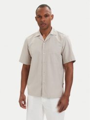 BOSS Koszula Rayer 50559321 Beżowy jasny Regular Fit. Brązowe koszule Boss, m, bez wzorów, z bawełny, bez kołnierzyka, bez ramiączek. Za 449.99 zł.