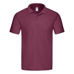 Męska Oryginalna Koszulka Polo. Brązowe koszulki polo sportowe Fruit of the Loom, l, bez wzorów, bez kołnierzyka, bez ramiączek. Za 46.99 zł.