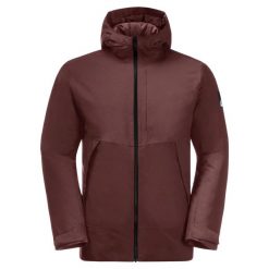 Kurtka Męska Tempelhof. Czerwone kurtki Jack Wolfskin, l, bez wzorów, z materiału, z kapturem. Za 652.99 zł.