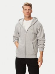 Lacoste Bluza SH8864 Szary Regular Fit. Szare bluzy LACOSTE, m, bez wzorów, z bawełny, bez kaptura. Za 684.99 zł.