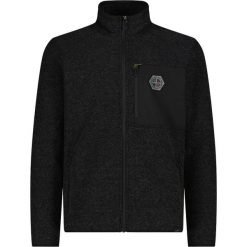 Bluza polarowa męska CMP 35H3907 Melange Knitted. Czarne bluzy z kapturem CMP, m, bez wzorów, z materiału, z kapturem. Za 249.99 zł.