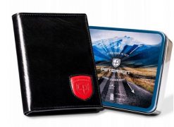 Portfel skórzany Peterson [D] PTN 22310-VT-T czarny. Czarne portfele Peterson, bez wzorów, ze skóry. Za 109.99 zł.
