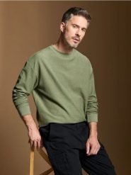Bluza basic - zielony. Zielone bluzy bez kaptura Sinsay, l, bez wzorów, z materiału, bez kaptura. W wyprzedaży za 27.99 zł.
