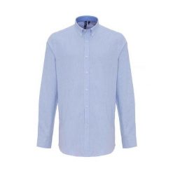 Męska Koszula Oxford W Prążki. Białe koszule PREMIER, m, bez wzorów, z bawełny, bez kołnierzyka, bez ramiączek. Za 129.99 zł.
