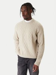 BOSS Sweter Kableto 50548689 Beżowy Regular Fit. Brązowe swetry rozpinane Boss, m, bez wzorów, z wełny, bez kołnierzyka, bez ramiączek. Za 669.99 zł.