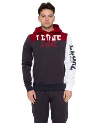 Męska zimowa bluza z kapturem i dużym logo Leone 1947 Color Block. Szare bluzy z kapturem LEONE 1947 APPAREL, na zimę, m, bez wzorów, z bawełny, z kapturem. Za 412.58 zł.