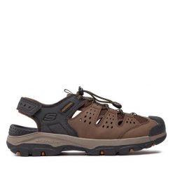 Sandały Skechers. Brązowe sandały Skechers, bez zapięcia. Za 249.99 zł.