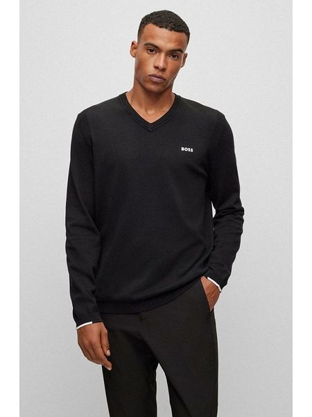 Hugo Boss Underwear Sweter "Ever" w kolorze czarnym rozmiar: S. Czarne swetry nierozpinane Hugo Boss Underwear, s, bez wzorów, z bawełny, bez kołnierzyka, bez ramiączek. Za 373.45 zł.