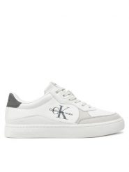 Calvin Klein Jeans Sneakersy Classic Cupsole Low Lth Ml YM0YM00885 Biały. Białe buty sportowe casual Calvin Klein Jeans, bez wzorów, z jeansu, bez zapięcia. Za 319.99 zł.