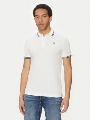G-Star Raw Polo Dunda D17127-5864 Biały Regular Fit. Białe koszulki polo G-Star Raw, m, bez wzorów, z bawełny, bez kołnierzyka, bez ramiączek. Za 219.99 zł.