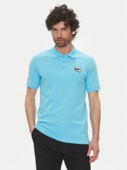 KARL LAGERFELD Polo 745710 552224 Niebieski Regular Fit. Niebieskie koszulki polo KARL LAGERFELD, m, bez wzorów, z bawełny, bez kołnierzyka, bez ramiączek. Za 439.99 zł.