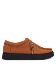 Clarks Półbuty Boxbee Walla 26328027 Brązowy. Brązowe eleganckie półbuty Clarks, bez wzorów, ze skóry, bez obcasa, bez zapięcia. Za 479.99 zł.