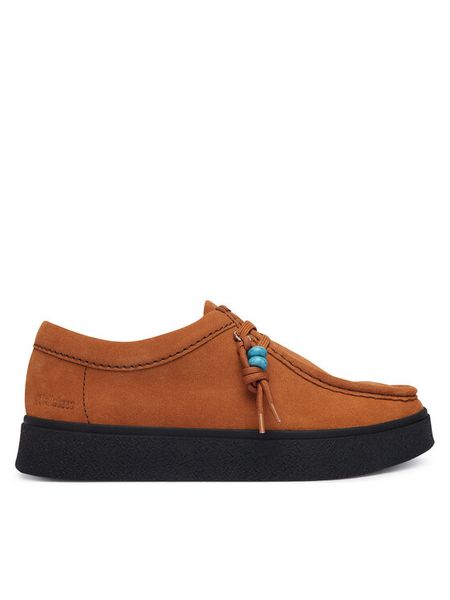 Clarks Półbuty Boxbee Walla 26328027 Brązowy. Brązowe eleganckie półbuty Clarks, bez wzorów, ze skóry, bez obcasa, bez zapięcia. Za 479.99 zł.