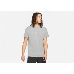 Koszulka sportowa męska Nike Air Jordan Brand 23 Swoosh. Szare t-shirty sportowe Nike, bez wzorów, z bawełny, bez ramiączek. Za 231.00 zł.
